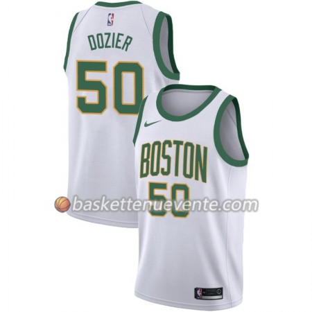 Maillot Basket Boston Celtics P.J. Dozier 50 2018-19 Nike City Edition Blanc Swingman - Homme